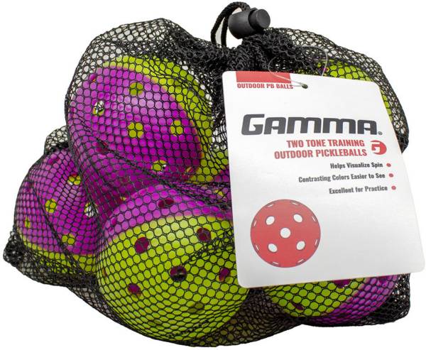 GAMMA Two-Tone Outdoor Training Pickleballs – 12 Pack