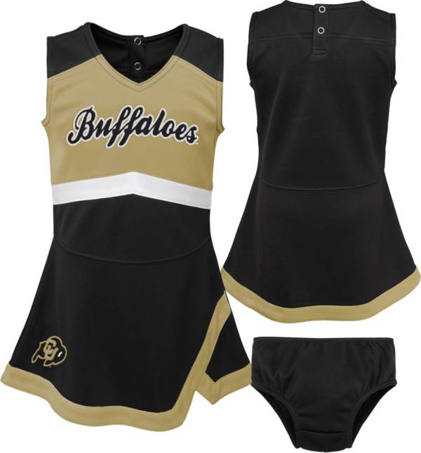 Gen2 Girls' Colorado Buffaloes Black Cheer Captain 2-Piece Jumper Dress