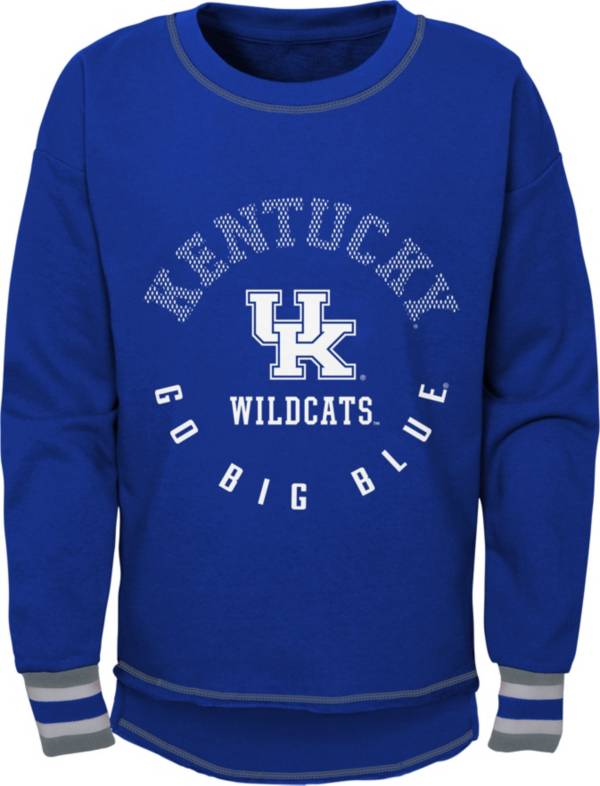 Gen2 Youth Kentucky Wildcats Blue Raglan Crew Pullover Sweatshirt