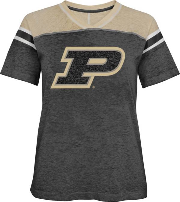 Gen2 Girls' Purdue Boilermakers Black Team Captain T-Shirt