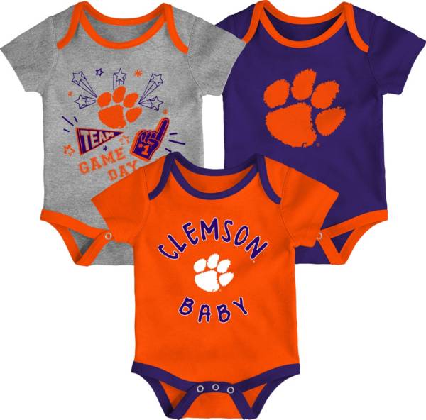 Gen2 Infant Clemson Tigers Orange Champ 3-Piece Creeper Set