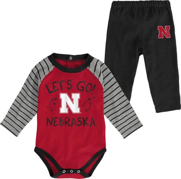 Gen2 Toddler Nebraska Cornhuskers Scarlet Touchdown 2-Piece Creeper Set