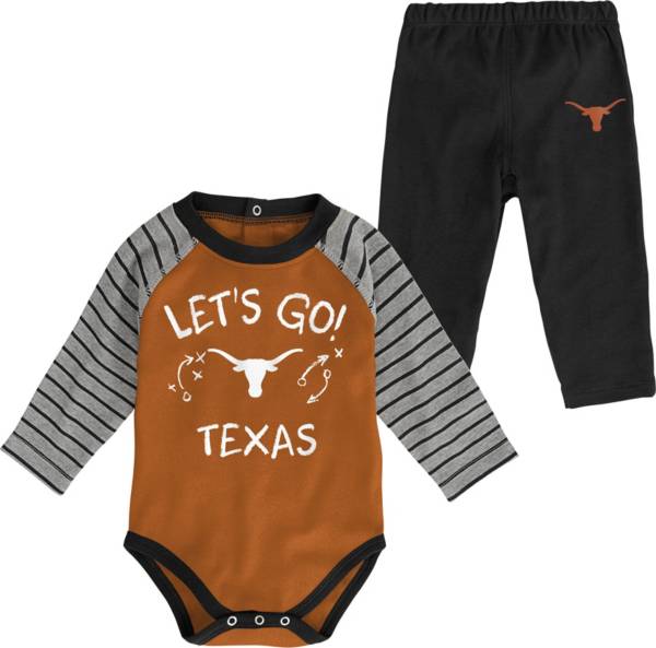 Gen2 Toddler Texas Longhorns Burnt Orange Touchdown 2-Piece Creeper Set