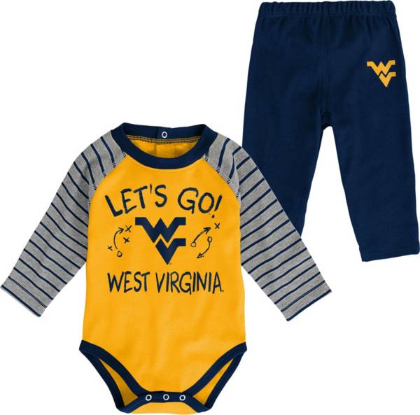 Gen2 Toddler West Virginia Mountaineers Blue Touchdown 2-Piece Creeper Set