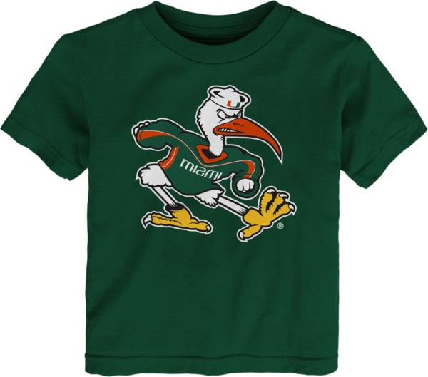 Gen2 Toddler Miami Hurricanes Green Standing Mascot T-Shirt