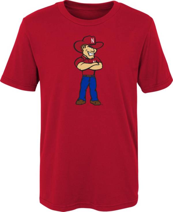 Gen2 Youth Nebraska Cornhuskers Scarlet Standing Mascot T-Shirt