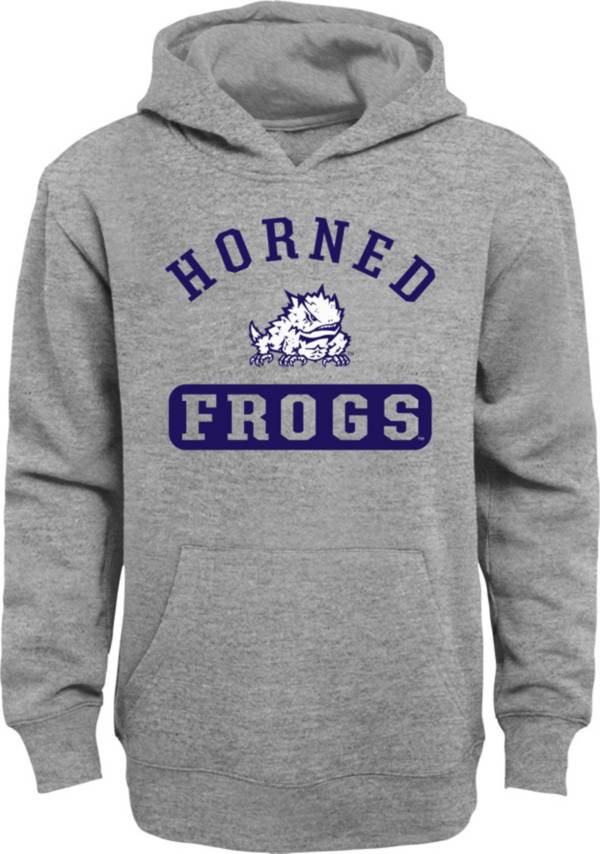 Gen2 Youth TCU Horned Frogs Grey Pullover Hoodie