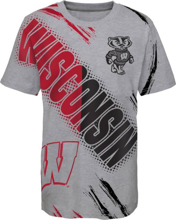 Gen2 Youth Wisconsin Badgers Gray Overload T-Shirt