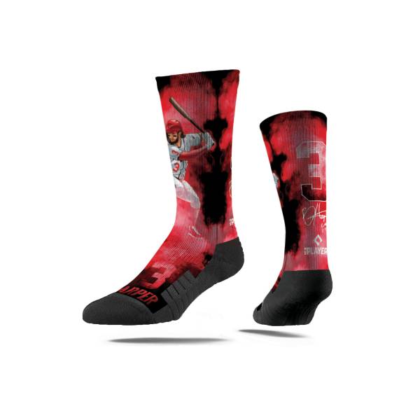 Strideline Philadelphia Phillies Bryce Harper Fog Crew Socks