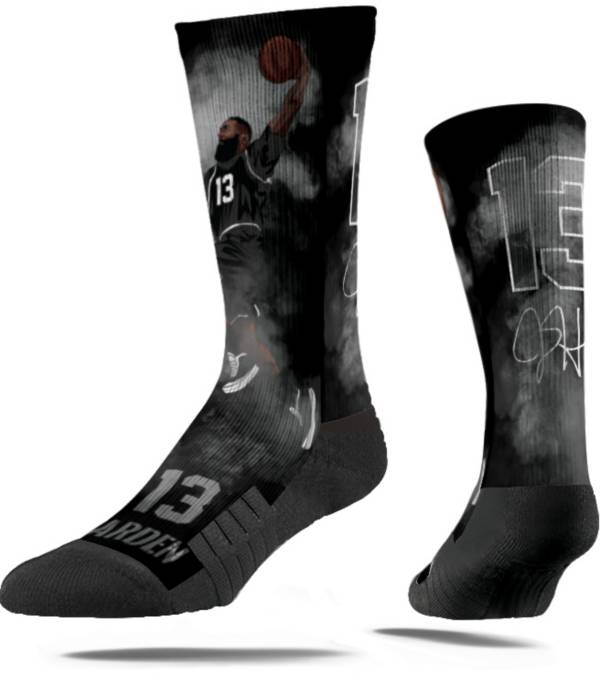 Strideline Brooklyn Nets James Harden #13 Fog Crew Socks