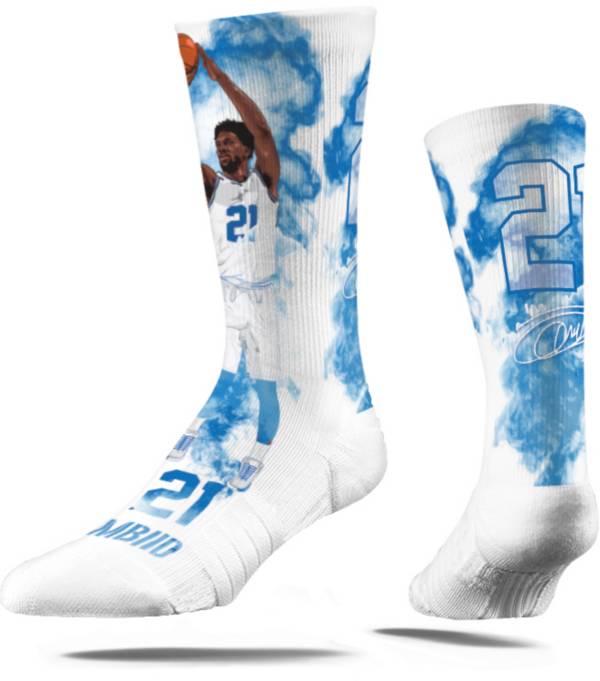 Strideline Philadelphia 76ers Joel Embiid #21 Fog Crew Socks