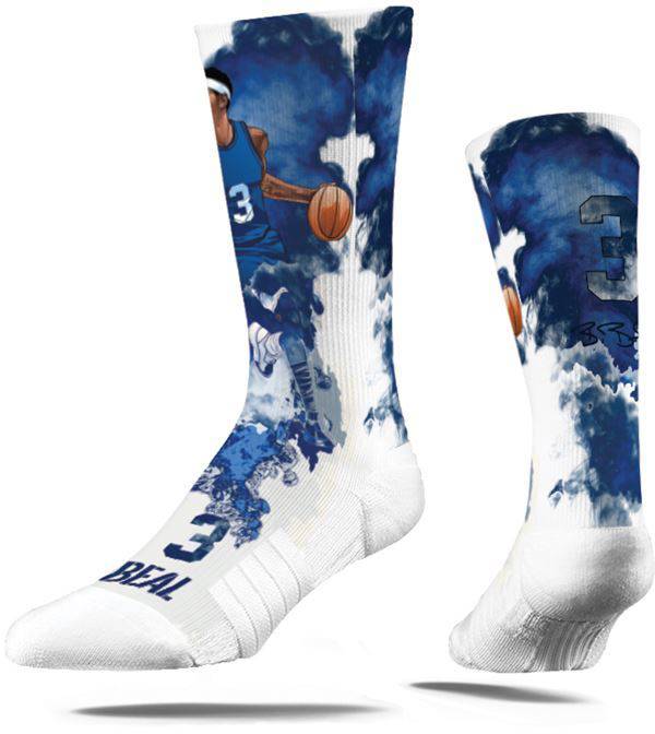 Strideline Washington Wizards Bradley Beal #3 Fog Crew Socks