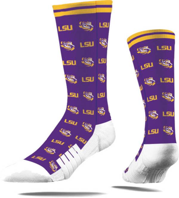 Strideline LSU Tigers Repeat Crew Socks