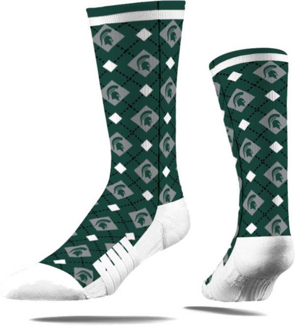 Strideline Michigan State Spartans Repeat Crew Socks