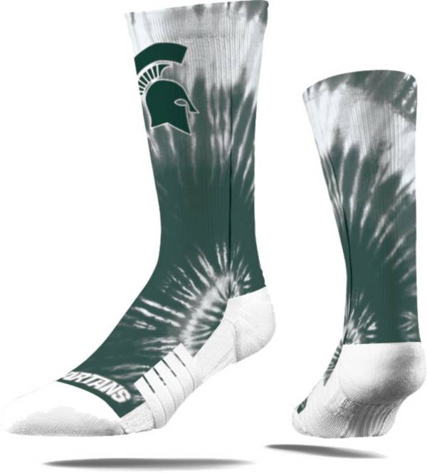 Strideline Michigan State Spartans Tie Dye Crew Socks