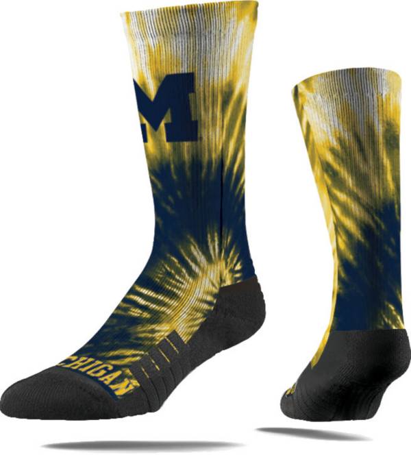 Strideline Michigan Wolverines Tie Dye Crew Socks product image