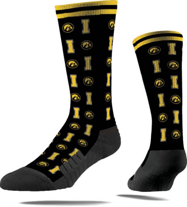 Strideline Iowa Hawkeyes Repeat Crew Socks