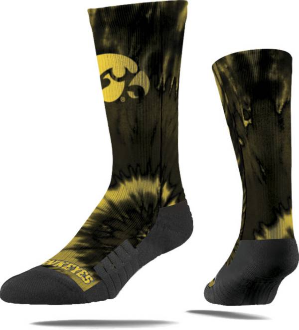 Strideline Iowa Hawkeyes Tie Dye Crew Socks product image