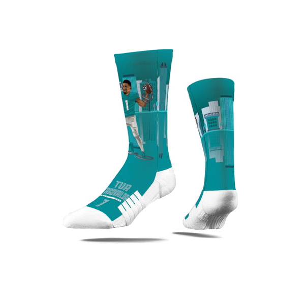 Strideline Miami Dolphins Tua Tagovailoa Superhero Socks