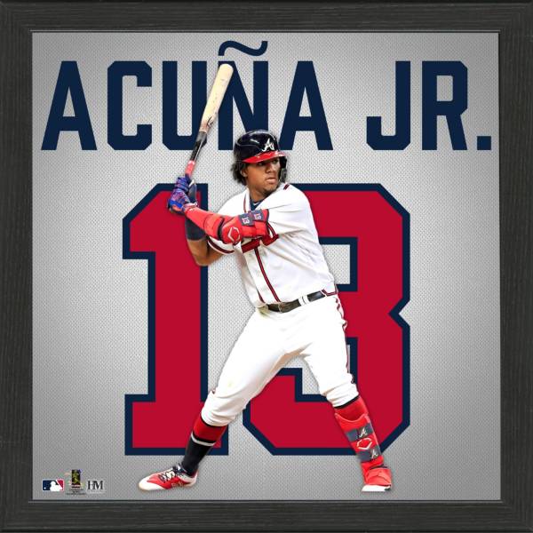 Highland Mint Atlanta Braves Ronald Acuna Jr. Impact Jersey Framed Photo