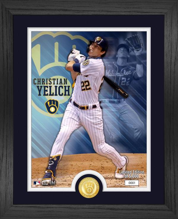 Highland Mint Milwaukee Brewers Christian Yelich Bronze Coin Photo Mint