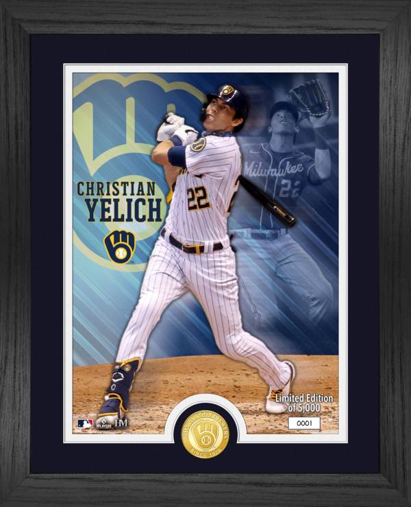 Highland Mint Milwaukee Brewers Christian Yelich Bronze Coin Photo Mint product image