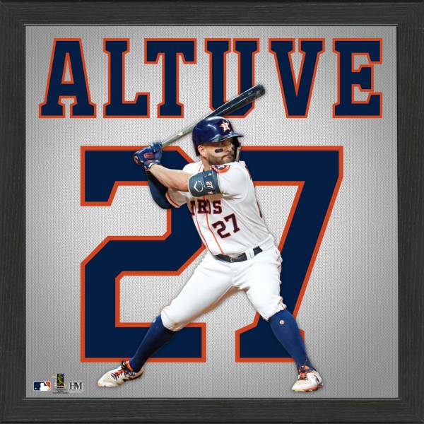 Highland Mint Houston Astros Jose Altuve Impact Jersey Framed Photo