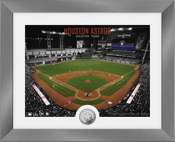 Highland Mint Houston Astros Art Deco Silver Coin Photo Mint