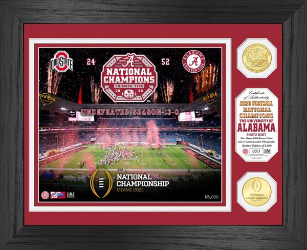 Highland Mint 2020 National Champions Alabama Crimson Tide Celebration Bronze Coin Photo Mint