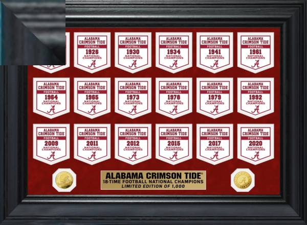 Highland Mint 2020 National Champions Alabama Crimson Tide Gold Coin Deluxe Banner Collection