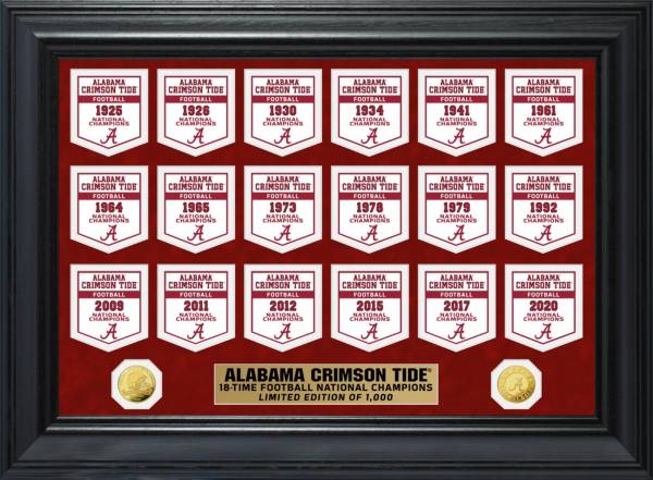 Highland Mint 2020 National Champions Alabama Crimson Tide Gold Coin Deluxe Banner Collection product image