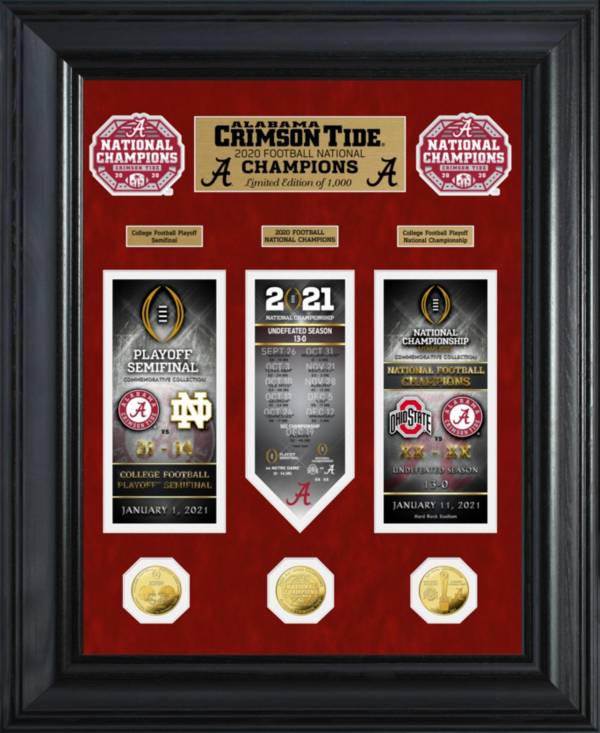 Highland Mint 2020 National Champions Alabama Crimson Tide Deluxe Gold Coin ‘Road to the Championship' Photo Mint
