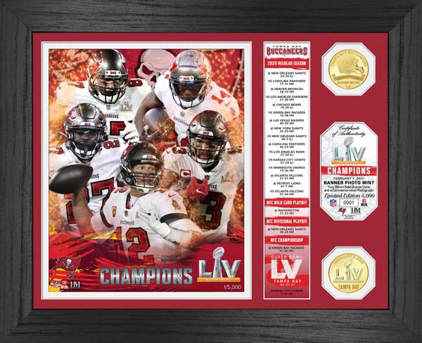 Highland Mint Super Bowl LV Champions Tampa Bay Buccaneers Minted Coin Photo Mint