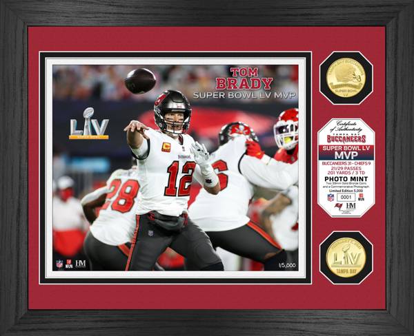 Highland Mint Super Bowl LV Champions Tampa Bay Buccaneers Tom Brady MVP Coin Photo Mint