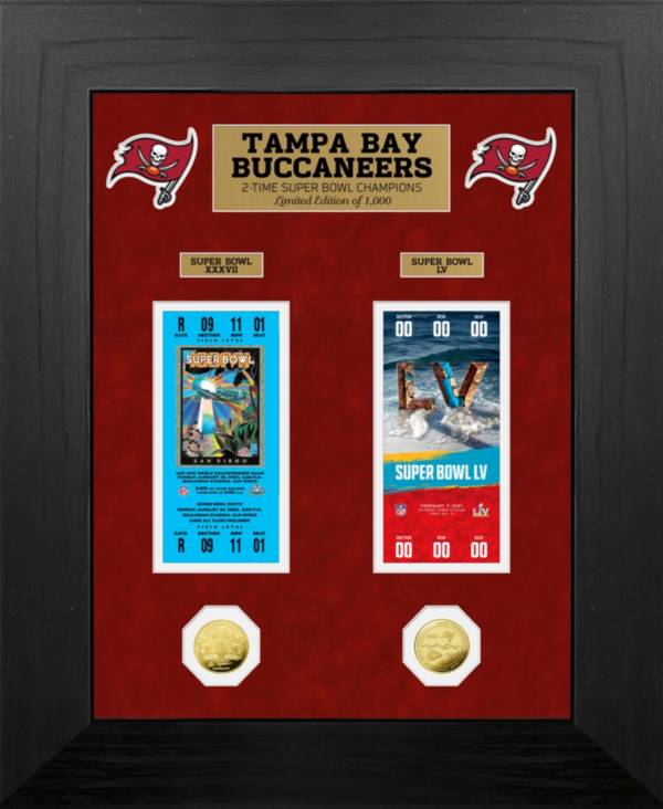 Highland Mint Super Bowl LV Champions Tampa Bay Buccaneers Multi-Champs Ticket and Coin Collection