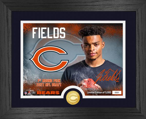 Highland Mint Chicago Bears Justin Fields Bronze Coin Photo