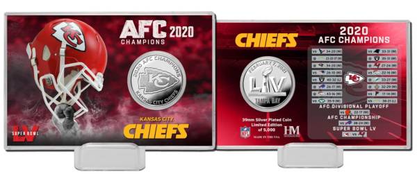 Highland Mint Kansas City Chiefs AFC Conference Champions Coin Card