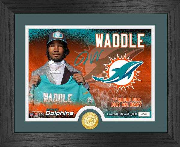 Highland Mint Miami Dolphins Jaylen Waddle Bronze Coin Photo