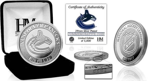 Highland Mint Vancouver Canucks Silver Team Coin