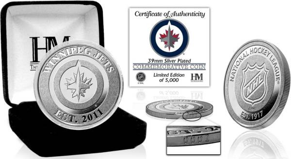 Highland Mint Winnipeg Jets Silver Team Coin