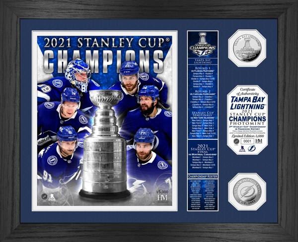 Highland Mint 2021 Stanley Cup Champions Tampa Bay Lightning Multi-Champs Ticket and Coin Collection