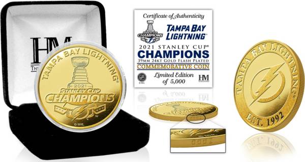 Highland Mint 2021 Stanley Cup Champions Tampa Bay Lightning Gold Mint Coin product image
