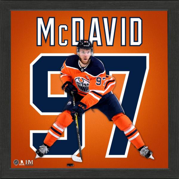 Highland Mint Edmonton Oilers Connor McDavid Impact Jersey Framed Photo