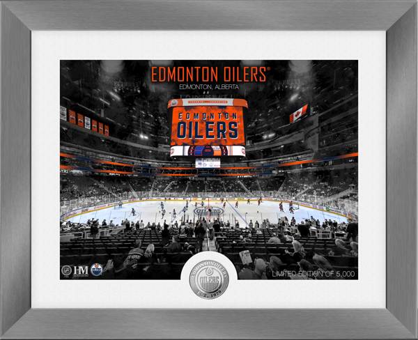 Highland Mint Edmonton Oilers Art Deco Silver Coin Photo Mint
