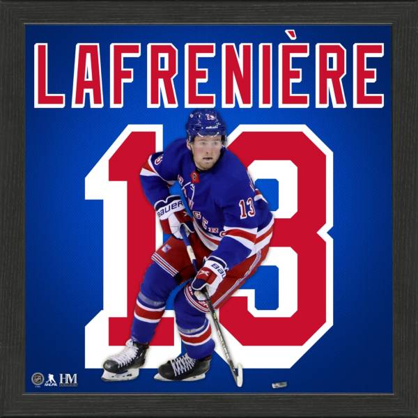 Highland Mint New York Rangers Alexis Lafreniere Impact Jersey Framed Photo