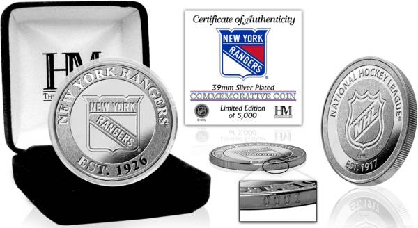 Highland Mint New York Rangers Silver Team Coin