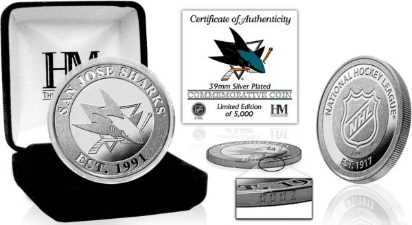 Highland Mint San Jose Sharks Silver Team Coin
