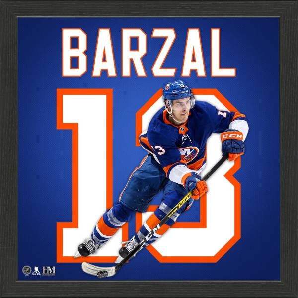 Highland Mint New York Islanders Mathew Barzal Impact Jersey Framed Photo