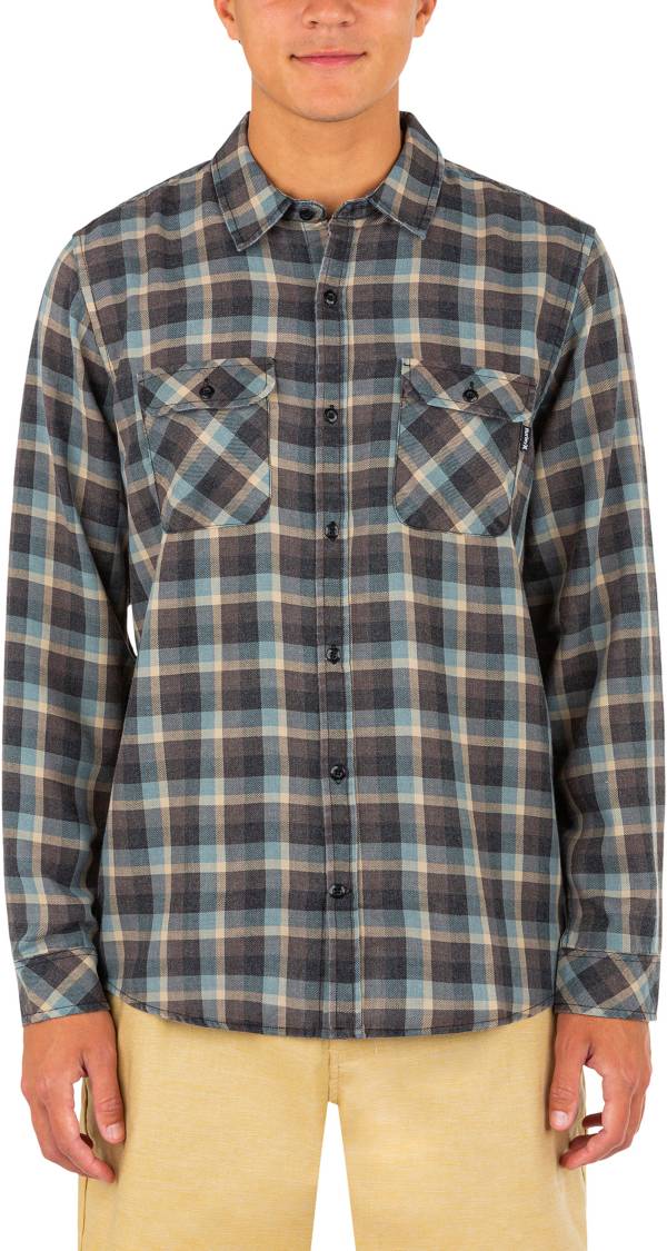 Hurley Men's Bend Burnout Long Sleeve Flannel