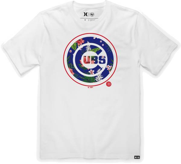 Hurley Men's Chicago Cubs White Graphic T-Shirt